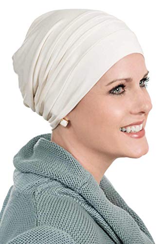 MOD Slouchy Snood Cap-Caps for Women with Chemo Cancer Hair Loss Luxury Bamboo - Black