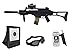 Double Eagle M85 Electric Rifle Airsoft Gun w/ accessories Bundle Set- 0.20 2000 White BB Pellets, Speed Loader, Goggles, Net Target
