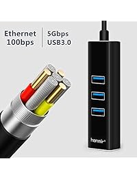Hanmir - Adaptador de USB 3.0 a Ethernet para portátiles Mac OSX 10.6 10.7 10.8 10.9