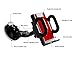 Car Mount Cell Phone Holder Universal for windshield Accessories Compatible to Samsung Galaxy S7 S6 S5, iPhone 6s 5s 5c and other mobile + Car charger, red.