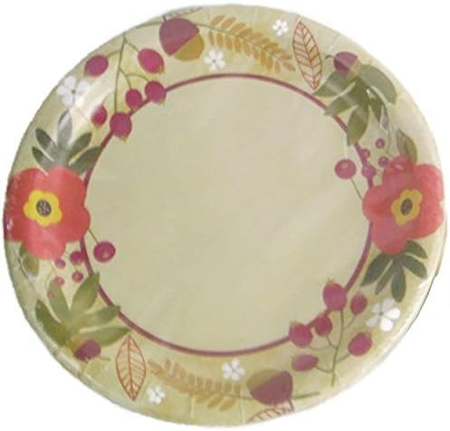 Autumn Blossom Decorative Paper Plates (18 - 9 In. Dinner Plates)