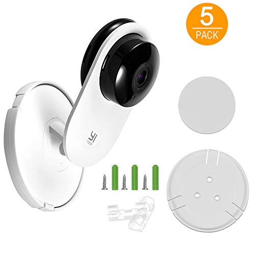 imluckies [5 Pack] Yi Home Camera Mount Accessories, Yi Security Camera Wall Mount for YI 1080p/720p Home Camera, Designed for USA (NOT Included Camera)