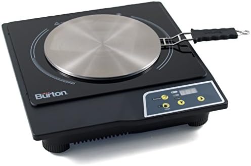 Max Burton #6050 Deluxe Stainless Steel Induction Cooktop and Interface Adapter Disk Set