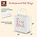 BLUE PANDA 15-Pack Team Bride Gift Bags with White Tissue Paper for Bridesmaid Proposal, Bride Team, Bridal Shower, Wedding Party Favor Bags with Handles (Rose Gold Foil, White, 8x4x9 In)