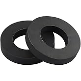 LMCMMAG Ferrite Ring Magnets - OD2.35 x ID1.25 x 10mm,Grade 12 Heavy Duty Ceramic Magnets for Industry Science,Crafts and Hobbies - 2PCS
