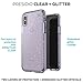 Speck Products Compatible Phone Case for Apple iPhone Xs/iPhone X, Presidio Clear + Glitter Case, Geode Purple with Gold Glitter/Geode Purple