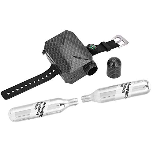 Lifesaving Bracelet, Portable Rescue Device Float Wristband Swimming Safety Device Anti Drowning Swim Bracelet with Compass 2 Gas Cylinders for Swimming Training Surfing Canoeing