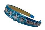 Frozen Princess Inspired Sparkling Satin Flower Headband (Snow Queen Inspired)