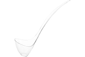 Tofficu Sturdy PC Plastic Soup Ladle with Long Handle for Kitchen Serving and Measuring Household Use
