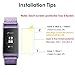 QIBOX Screen Protector Compatible with Fitbit Charge 3, Full Coverage Waterproof Screen Protector Film Cover Saver Compatible with Fitbit Charge 3 Wristband Smart Fitness Watch Tracker [12 Packs]
