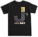 FTD Apparel Men's J's All Day Gold T Shirt - Large Black