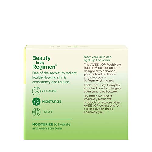 AVEENO POSITIVELY RADIANT INTENSIVE MOISTURIZING NIGHT CREAM WITH TOTAL SOY COMPLEX & VITAMIN B3, OIL-FREE, NON-GREASY, HYPOALLERGENIC & NON-COMEDOGENIC, 1.7 OZ