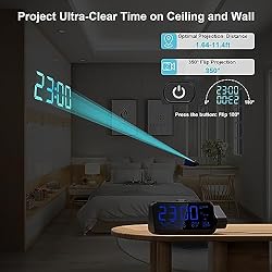 Projection Alarm Clock for Bedroom with