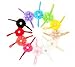 Ema Jane - Vintage Chiffon Boutique Jeweled Rosette Flowers Glued to Soft Stretcy Skinny Headbands (10 Pack)