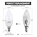 Aooshine E12 LED Bulb 60 Watts, 6 Watt LED Candelabra Bulb, Warm White 2700K Decorative LED Candle Bulbs for Chandelier Non-Dimmable(Pack of 6)