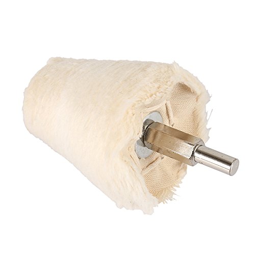 ODOMY 5Pcs Buffing Polishing Wheel For Drill Flannelette Polishing Mop Wheel Cone/Column/Mushroom/T-shaped Wheel Grinding Head With 1/4" Handle for Manifold Metal Aluminum Stainless Steel Chrome Glass