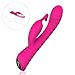 Utimi Rabbit Vibrator 9-frequency Silicone Rechargeable G-spot and Clitoral Stimulator with Double Motors