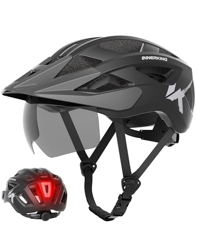 InnerKing Fahrradhelm Herren Damen Leichte Fahrradhelm mit LED Licht