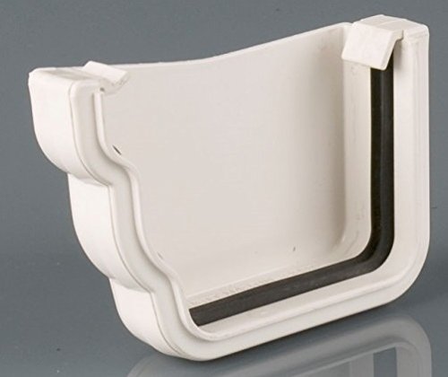 Brett Martin 106mm Prostyle (Ogee) Gutter Left Hand External Stopend BR087LW White (NOT Compatible with Marley Classic - Will Leak)