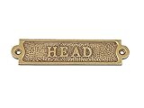 Handcrafted Model Ships Antique Brass Head Sign - Decorative Brass Sign - Vintage Brass Wall Sign