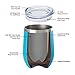 JEAREY Stemless Glass Tumbler 12 oz Stainless Steel Double Wall Vacuum Insulated Wine Cup with Lid Travel Friendly