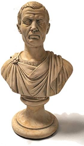 Museumize Julius Caesar Portrait Bust for Desktop Historic Roman Emperor