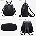 Women Backpack Purse Nylon Fashion Black Backpack Women Lightweight Anti Theft Backpack Rucksack Small Purses for Women Girls Ladies Shoulder Bags Casual Small Daypacks
