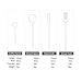 Huluwa Flatware Set Stainless Steel Cutlery Set Dinnerware Steak Knife and Fork and Spoon Tableware Set, Matte Black, 1 Set