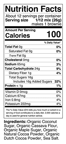 OTTO’S NATURALS PALEO BROWNIE MIX – ORGANIC, GLUTEN-FREE, NUT FREE, NON-GMO VERIFIED, MADE WITH ORGANIC CASSAVA FLOUR – 11.1 OUNCE BAG (PALEO DOUBLE CHOCOLATE BROWNIE MIX – PALEO BROWNIE SINGLE)