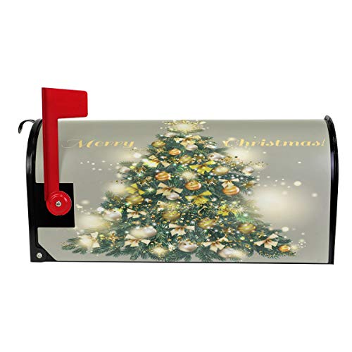 SUABO Christmas Trees Mailbox Cover, Standard Magnetic Mailbox Cover Wraps for Outside Garden