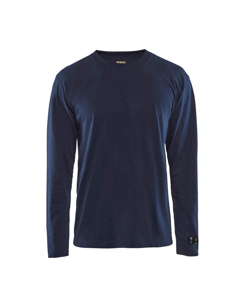 Blåkläder Flame Retardant Long Sleeve T-Shirt Navy Blue XL - Fire Resistant T-Shirt