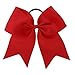 QingHan 12Pcs 7.5 inch Cheer Bows Baby Girl Large Ponytail Holder Elastic Hair Ties