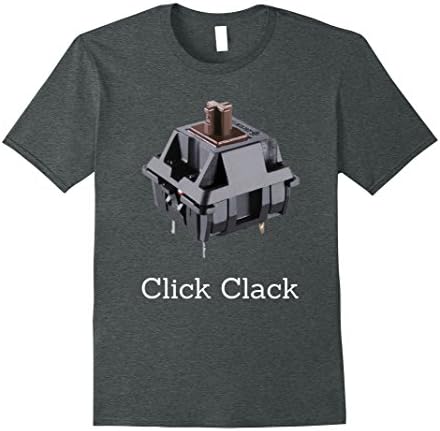 Mens Mechanical Keyboard - Brown Switch Click Clack Shirt Medium Dark Heather