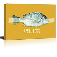 Framed Canvas Wall Art April Day Theme Design Canvas Prints Home Artwork Decoration for Living Room,Bedroom - 12x18 inches