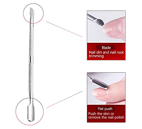 STONCEL 11 pcs Pedicure Cuticle Pusher and cutter-Durable Professional Cuticle Remover gel tool with spoon shaped,Nail Art Manicure Trimmer Tool