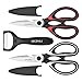 QYZHLI Heavy Duty Kitchen Scissors,Dishwasher Safe Kitchen Shears,Stainless Steel Poultry Scissors Set,Ultra Sharp 3 Pack Scissors With Peeler