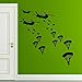 Coavas® Decorative Stickers Army Troops Wall Decals Parachute Soldiers Military Sticker Teens Wall Decals