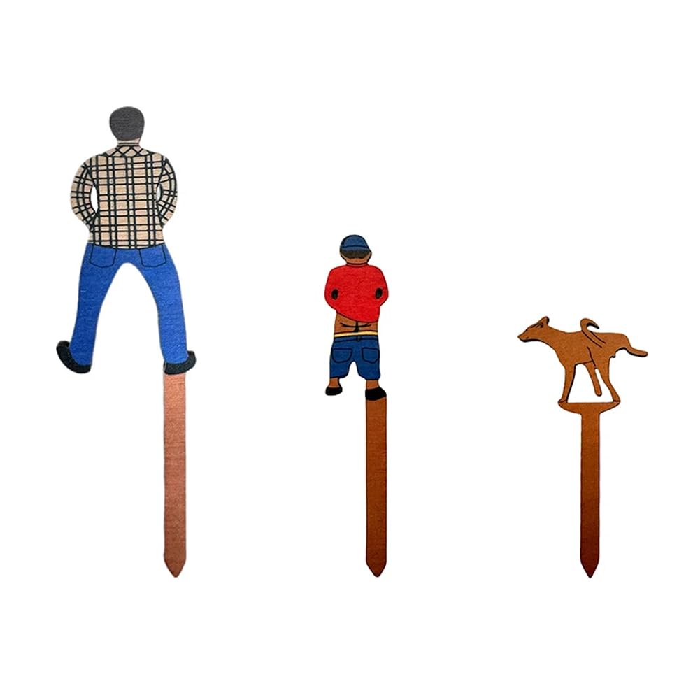 ARFUKA Plant Labels Plant Accessories Indoor Funny Wooden Plant Markers Cute Plant Signs Decorative Stake Ornaments for Succulent Flowers Greenery