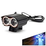 TFCFL Waterproof Rechargeable 5000 Lumens CREE XM-L U2 LED Bicycle Double Headlight