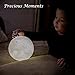 Moon Lamp With Stand | 3D Printed Moon Lamp | Dimmable Touch Control | Rechargeable LED Decor Light | Perfect Night Light for Kids | 3 colors | 5.9 inches | A Bright Lunar By WeXOOM