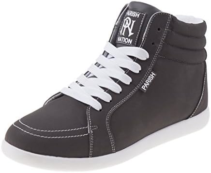 PARISH NATION Mens Casual High-Top Sneaker, Grey, 11 D(M) US'
