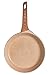 WaxonWare 8 Inch Nonstick Frying Pan Skillet With Induction and Wooden Handle 100% PFOA Free German Nonstick Coating For Stir-Frying, Shallow Frying, Deep Frying & Braising (MARBELLOUS Series)
