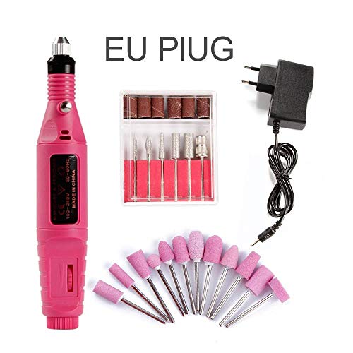 AquariusBoy - 12pcs Nail Drill Bits Electric Apparatus for Manicure Grinder Cutters Nail Art Cuticle Gel Remover Nail Milling Drill Machine