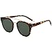 SOJOS Fashion Square Oversized Sunglasses for Women Mirrored Lens SJ2038 with Gold Rim/G15 Lens