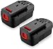 Powerextra Upgraded 2 Pack 3700mAh 18Volt HPB18 Replacement Battery Compatible with Black and Decker HPB18 HPB18-OPE 244760-00 A1718 FS18FL FSB18 Firestorm Black and Decker 18 Volt Battery primary