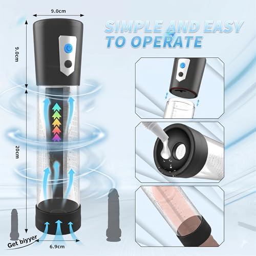 Men's Growth Pump with Strong Suction Vacuum Pump with ED Screen Powerful photo 7