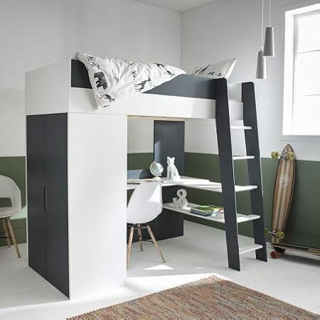 loft bed with cabinet