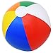 Beachgoer 20-Inch Bulk Pack of 12 Inflatable Rainbow Color Beach Balls - Large Plastic Inflatable Beachballs for Beach/Pool Parties/Summer Fun