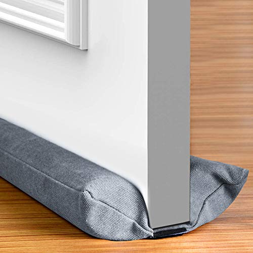 Suptikes 2 Pack Door Draft Stopper ，Twin Door Sweep for Sound Proof