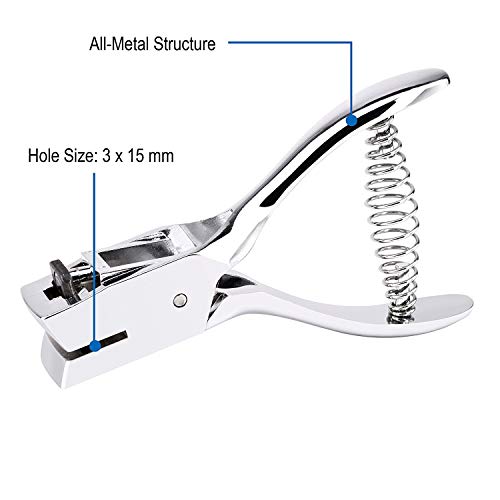 Alikeke Hand Held Steel Badge Slot Punching Tool for ID Card and Credentials
